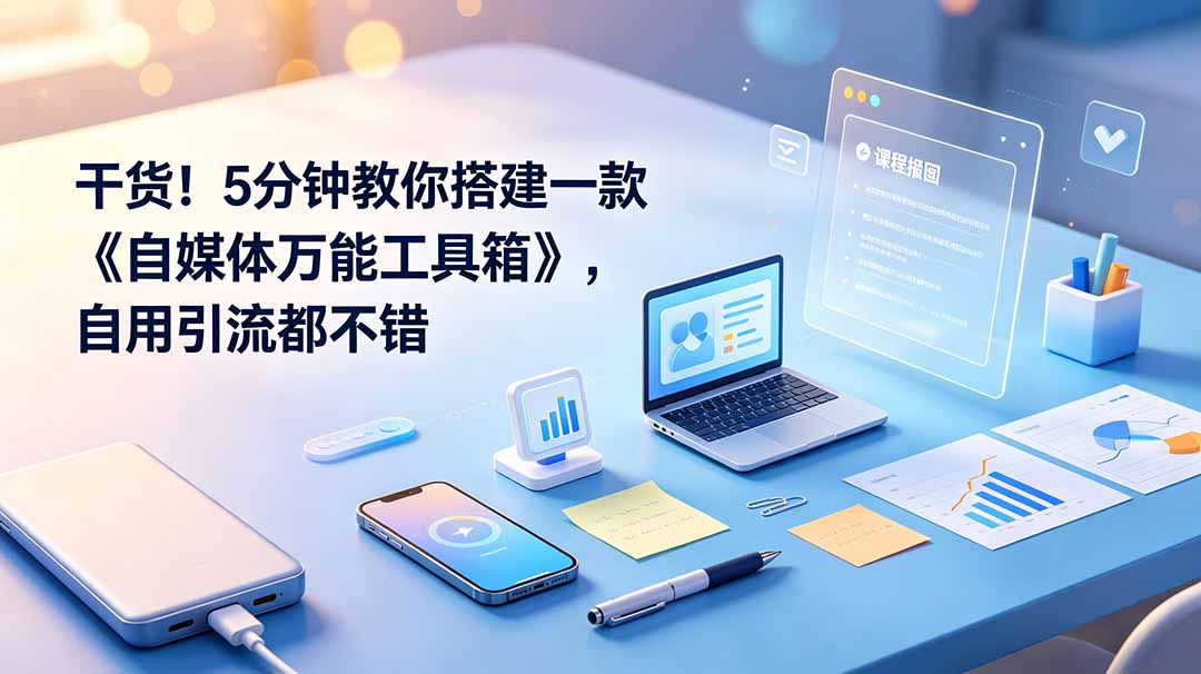 （19064期）干货！5分钟教你搭建一款《自媒体万能工具箱》，自用引流都不错汇创网-网创项目_汇创网_中创网_福缘网_冒泡网_网创项目平台汇创网