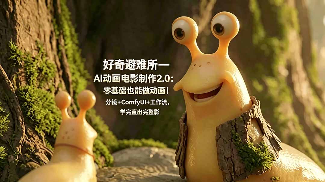 （18924期）好奇避难所—AI动画电影制作2.0：零基础也能做动画！分镜+ComfyUI+工作流，学完直出完整影片汇创网-网创项目_汇创网_中创网_福缘网_冒泡网_网创项目平台汇创网