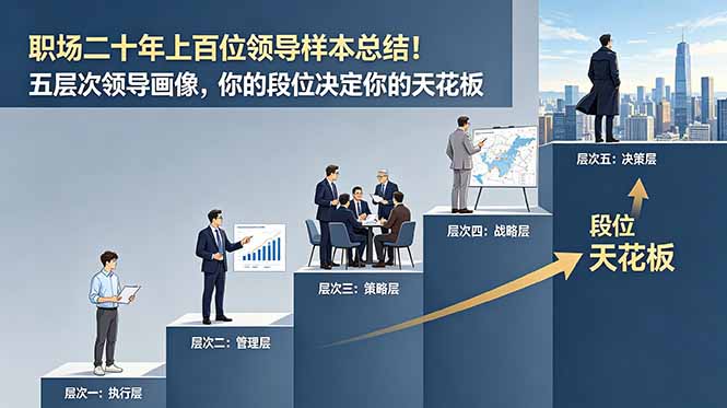 （18900期）付费文章：职场二十年上百位领导样本总结！五层次领导画像，你的段位决定你的天花板汇创网-网创项目_汇创网_中创网_福缘网_冒泡网_网创项目平台汇创网