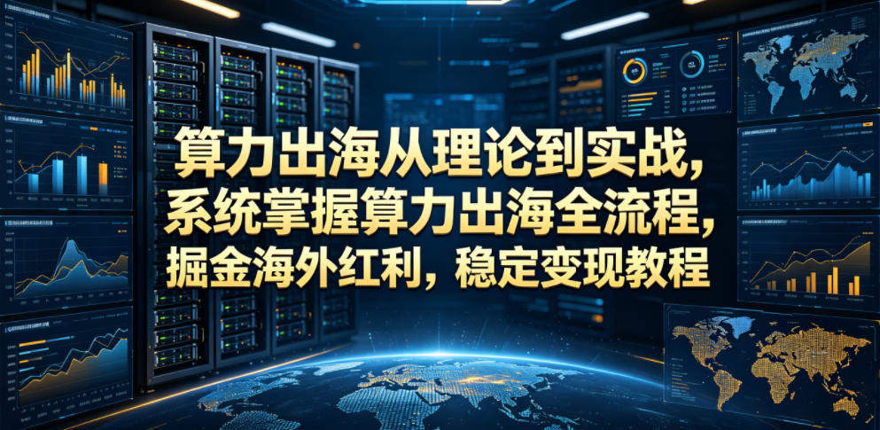 算力出海从理论到实战,系统掌握算力出海全流程,掘金海外红利,稳定变现教程汇创网-网创项目_汇创网_中创网_福缘网_冒泡网_网创项目平台汇创网