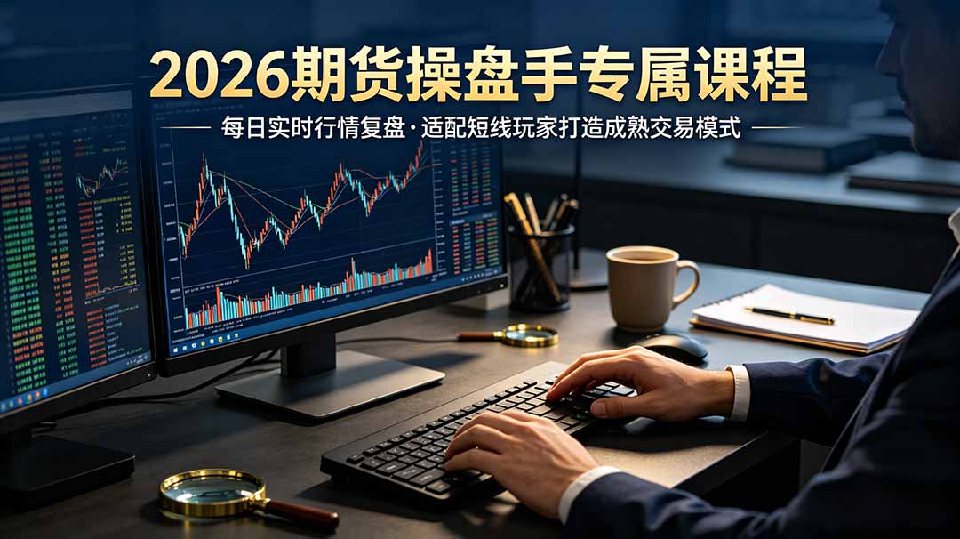 （19093期）2026期货操盘手专属课程-更新6月，每日实时行情复盘，适配短线玩家打造成熟交易模式汇创网-网创项目_汇创网_中创网_福缘网_冒泡网_网创项目平台汇创网