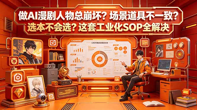 (18850期)做AI漫剧人物总崩坏?场景道具不一致?选本不会选?这套工业化SOP全解决 (更新)汇创网-网创项目_汇创网_中创网_福缘网_冒泡网_网创项目平台汇创网