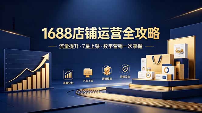 (18976期)1688店铺没流量?产品上架不到7星?数字营销不会投?全套运营技能一次学(更新6月)汇创网-网创项目_汇创网_中创网_福缘网_冒泡网_网创项目平台汇创网
