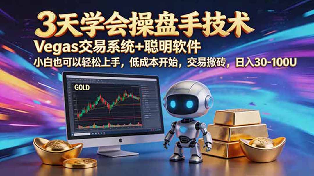 (19005期)三天学会操盘手技术,vegas技术+聪明软件,小白也可以轻松上手,日入500+汇创网-网创项目_汇创网_中创网_福缘网_冒泡网_网创项目平台汇创网