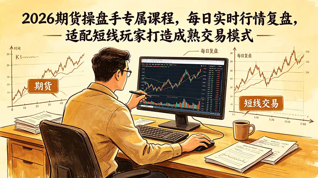 （18902期）2026期货操盘手专属课程-更新6月，每日实时行情复盘，适配短线玩家打造成熟交易模式汇创网-网创项目_汇创网_中创网_福缘网_冒泡网_网创项目平台汇创网