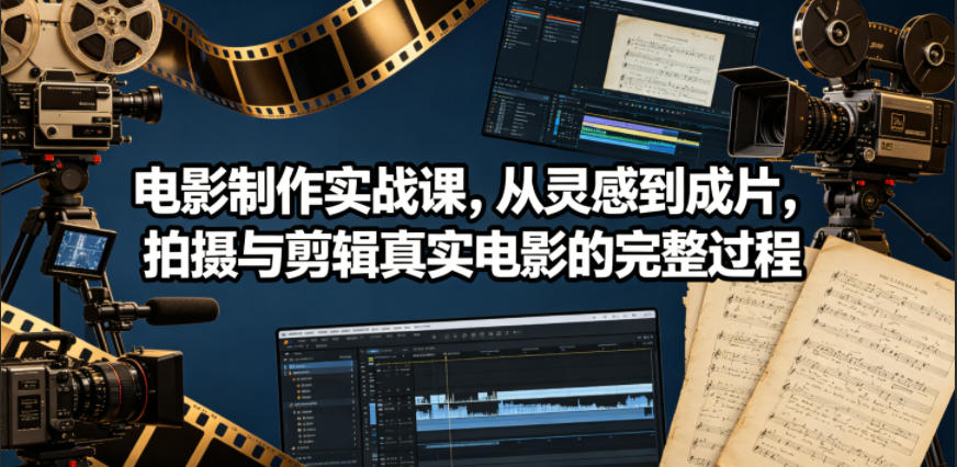 电影制作实战课,从灵感到成片,拍摄与剪辑真实电影的完整过程【原创双语字幕】汇创网-网创项目_汇创网_中创网_福缘网_冒泡网_网创项目平台汇创网