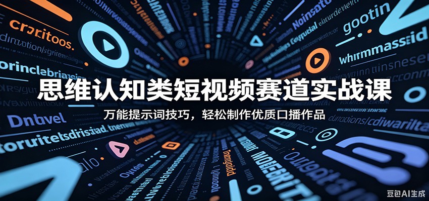 思维认知类短视频赛道实战课：万能提示词技巧，轻松制作优质口播作品汇创网-网创项目_汇创网_中创网_福缘网_冒泡网_网创项目平台汇创网