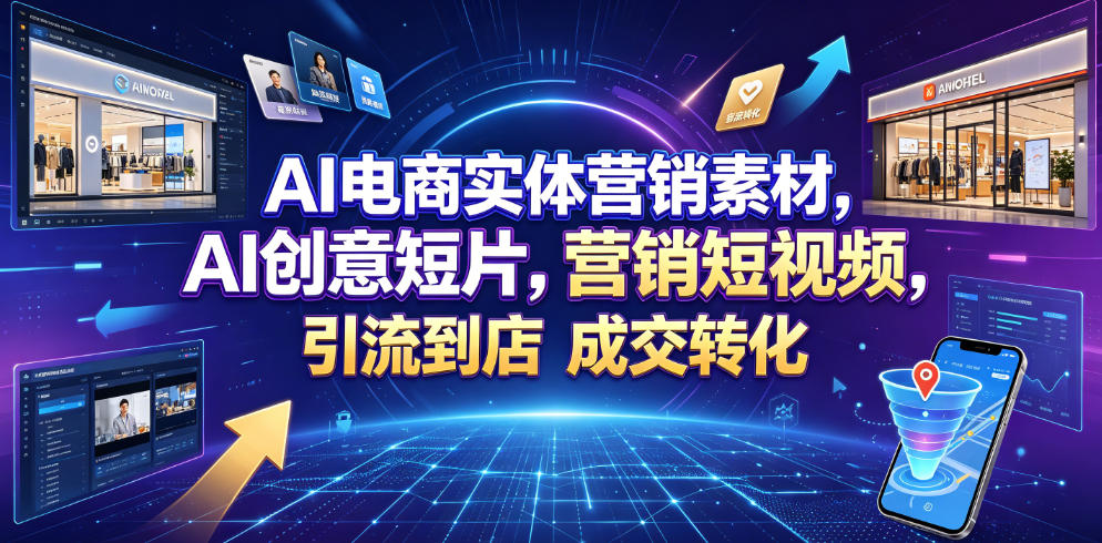 AI电商实体营销素材，AI创意短片，高效打造营销短视频，轻松引流到店，稳定提升门店客流与成交转化汇创网-网创项目_汇创网_中创网_福缘网_冒泡网_网创项目平台汇创网