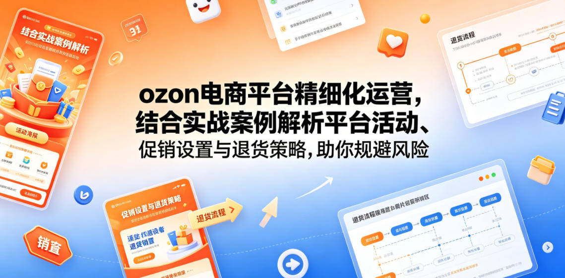 ozon电商平台精细化运营,结合实战案例解析平台活动、促销设置与退货策略,助你规避风险、提升销量汇创网-网创项目_汇创网_中创网_福缘网_冒泡网_网创项目平台汇创网
