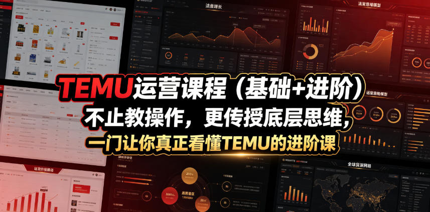 TEMU运营课程（基础+进阶），不止教操作，更传授底层思维，一门让你真正看懂TEMU的进阶课汇创网-网创项目_汇创网_中创网_福缘网_冒泡网_网创项目平台汇创网