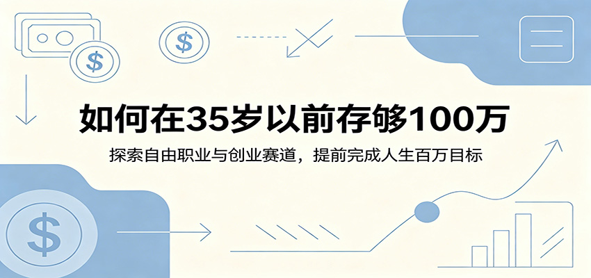 如何在35岁以前存够100万:探索自由职业与创业赛道,提前完成人生百万目标汇创网-网创项目_汇创网_中创网_福缘网_冒泡网_网创项目平台汇创网
