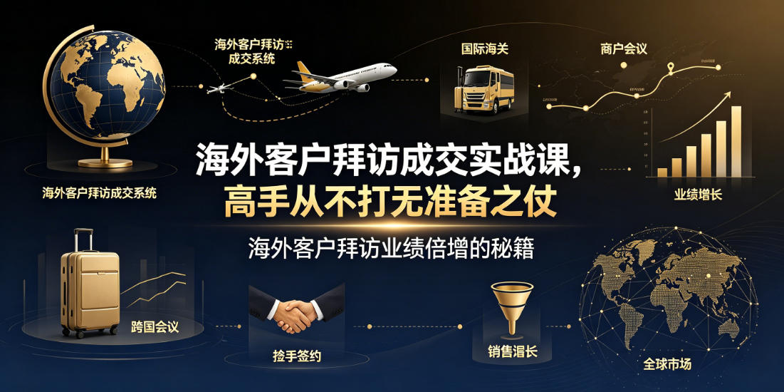 海外客户拜访成交实战课，高手从不打无准备之仗，海外客户拜访业绩倍增的秘籍汇创网-网创项目_汇创网_中创网_福缘网_冒泡网_网创项目平台汇创网