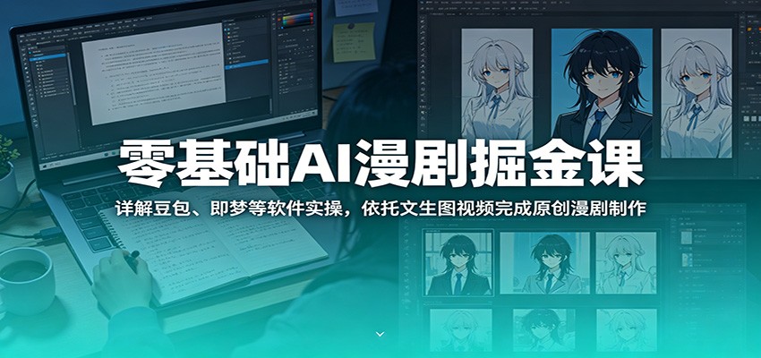 零基础AI漫剧掘金课：详解豆包、即梦等软件实操，依托文生图视频完成原创漫剧制作汇创网-网创项目_汇创网_中创网_福缘网_冒泡网_网创项目平台汇创网