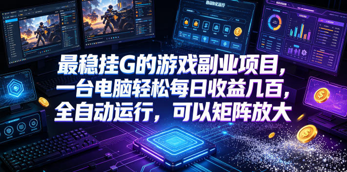 最稳挂G的游戏副业项目，一台电脑轻松每日收益几百，全自动运行，可以矩阵放大【揭秘】汇创网-网创项目_汇创网_中创网_福缘网_冒泡网_网创项目平台汇创网
