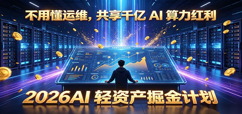 不用懂运维,共享千亿 AI 算力红利,2026AI 轻资产掘金计划汇创网-网创项目_汇创网_中创网_福缘网_冒泡网_网创项目平台汇创网