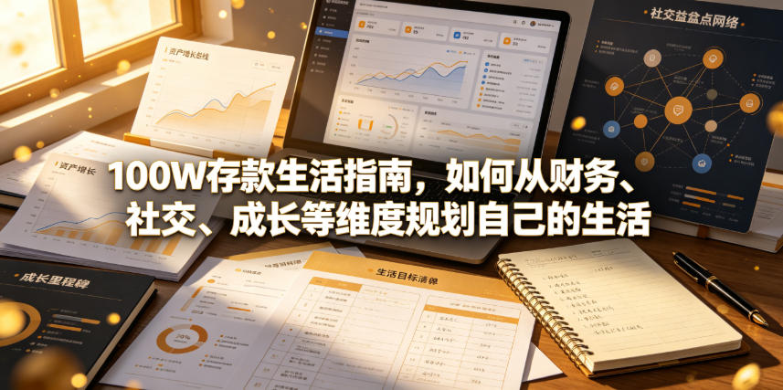 付费文章：100W存款生活指南，如何从财务、社交、成长等维度规划自己的生活汇创网-网创项目_汇创网_中创网_福缘网_冒泡网_网创项目平台汇创网