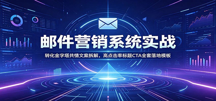 邮件营销系统实战：转化金字塔共情文案拆解，高点击率标题CTA全套落地模板汇创网-网创项目_汇创网_中创网_福缘网_冒泡网_网创项目平台汇创网