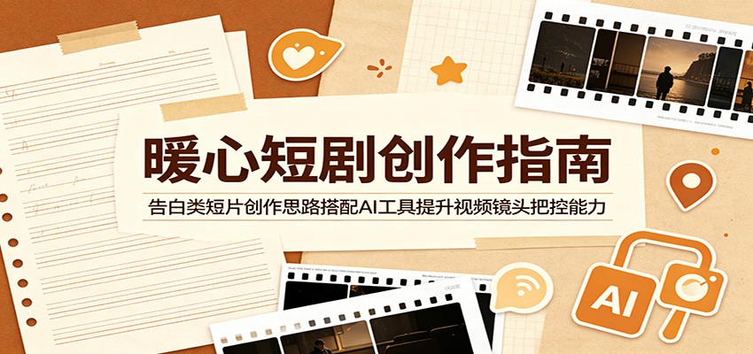 暖心短剧创作指南：告白类短片创作思路搭配AI工具提升视频镜头把控能力汇创网-网创项目_汇创网_中创网_福缘网_冒泡网_网创项目平台汇创网