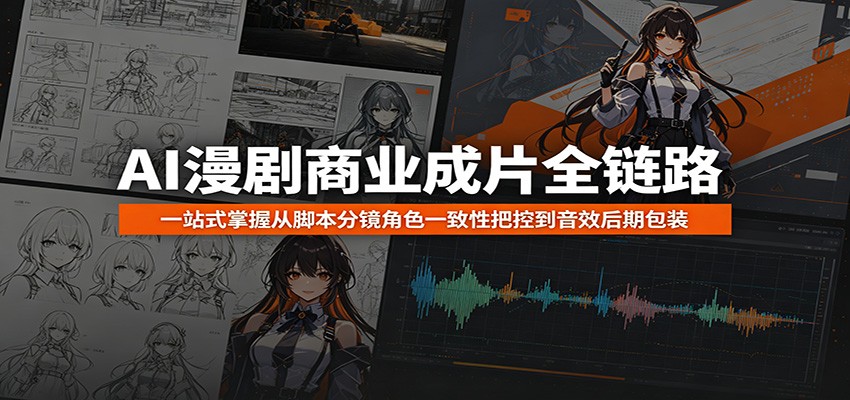 AI漫剧商业成片全链路:一站式掌握从脚本分镜角色一致性把控到音效后期包装汇创网-网创项目_汇创网_中创网_福缘网_冒泡网_网创项目平台汇创网
