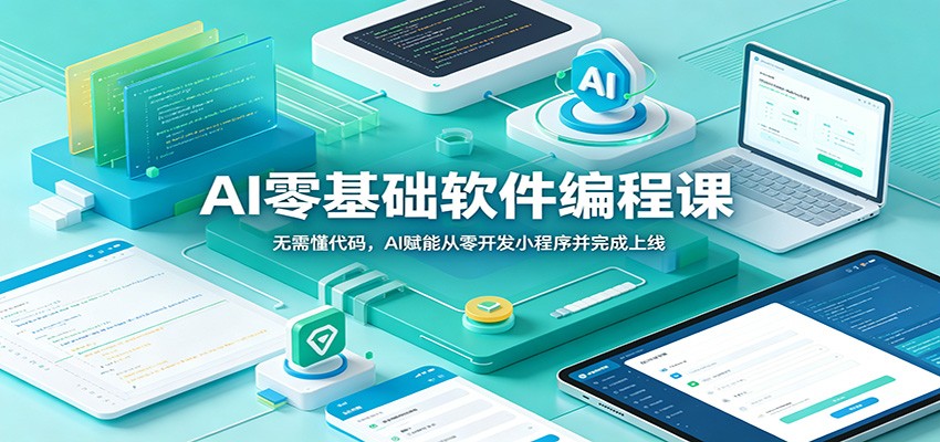 AI零基础软件编程课:无需懂代码,AI赋能从零开发小程序并完成上线汇创网-网创项目_汇创网_中创网_福缘网_冒泡网_网创项目平台汇创网