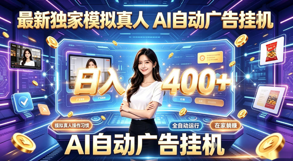 最新独家模拟真人，AI自动挂号挂G，日入400+，全程全自动运行，无需人工【揭秘】汇创网-网创项目_汇创网_中创网_福缘网_冒泡网_网创项目平台汇创网