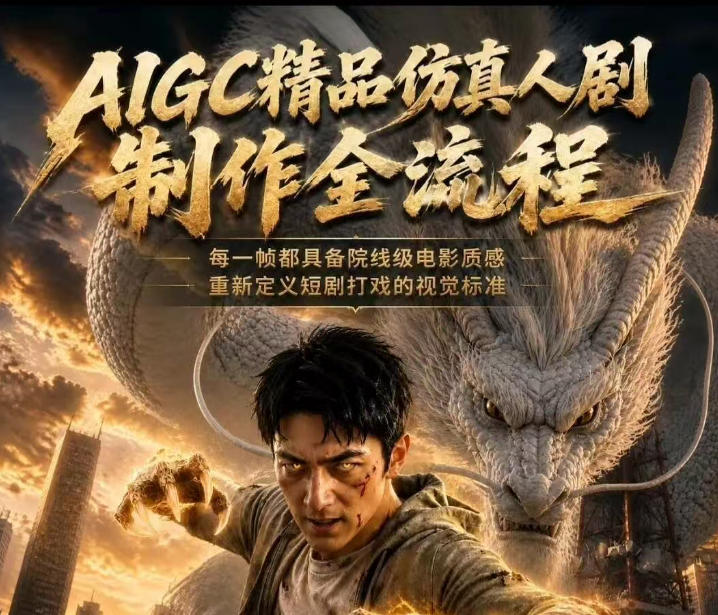 AIGC精品仿真人剧豢龙人全流程制作解析2026,国风仿真人创作+打斗剧情+人设编排,一站式AI短剧入门汇创网-网创项目_汇创网_中创网_福缘网_冒泡网_网创项目平台汇创网