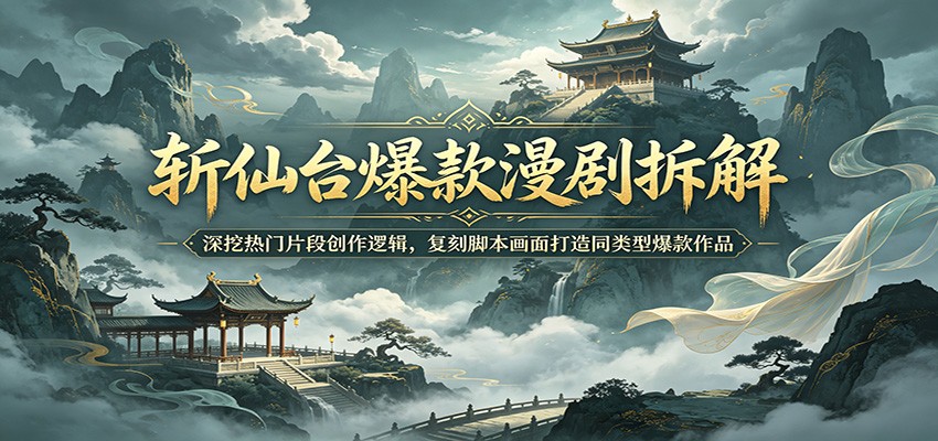 斩仙台爆款漫剧拆解：深挖热门片段创作逻辑，复刻脚本画面打造同类型爆款作品汇创网-网创项目_汇创网_中创网_福缘网_冒泡网_网创项目平台汇创网