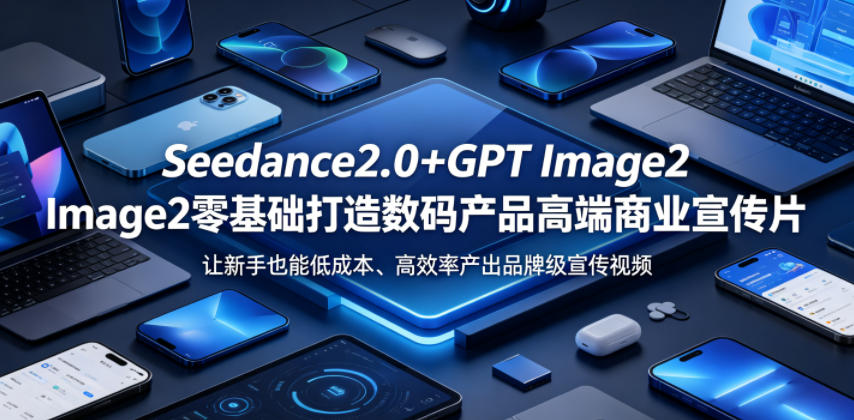 Seedance2.0+GPT Image2零基础打造数码产品高端商业宣传片，让新手也能低成本、高效率产出品牌级宣传视频汇创网-网创项目_汇创网_中创网_福缘网_冒泡网_网创项目平台汇创网