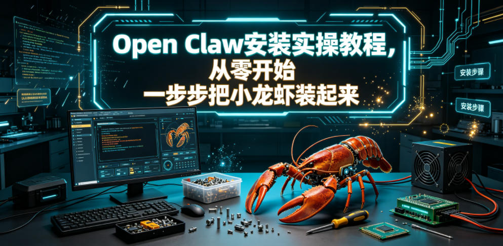 Open Claw安装实操教程，从零开始一步步一步步把小龙虾装起来汇创网-网创项目_汇创网_中创网_福缘网_冒泡网_网创项目平台汇创网