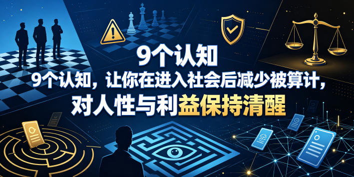 付费文章：9个认知，让你在进入社会后减少被算计，对人性与利益保持清醒汇创网-网创项目_汇创网_中创网_福缘网_冒泡网_网创项目平台汇创网