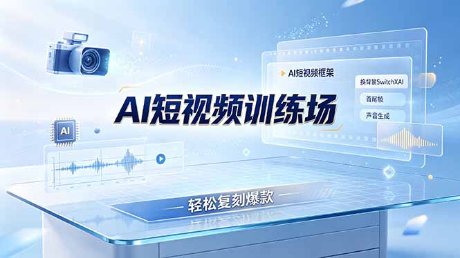 （19137期）老陈AI短视频训练场：AI短视频框架+换背景SwitchXAI+首尾帧+声音生成，轻松复刻爆款汇创网-网创项目_汇创网_中创网_福缘网_冒泡网_网创项目平台汇创网