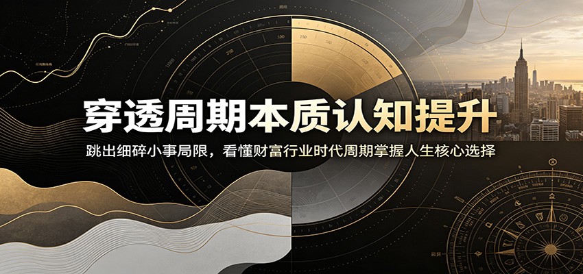 穿透周期本质认知提升：跳出细碎小事局限，看懂财富行业时代周期掌握人生核心选择汇创网-网创项目_汇创网_中创网_福缘网_冒泡网_网创项目平台汇创网