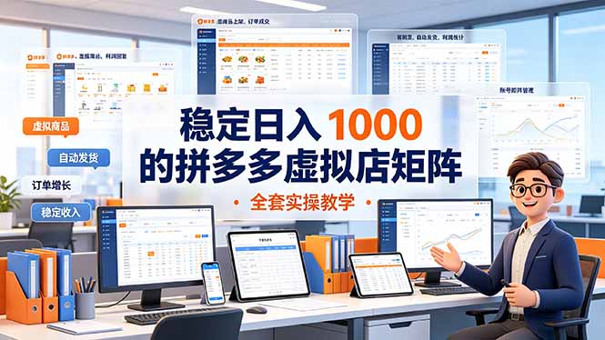 （19253期）稳定日入 1000 的拼多多虚拟店矩阵，全套实操教学汇创网-网创项目_汇创网_中创网_福缘网_冒泡网_网创项目平台汇创网