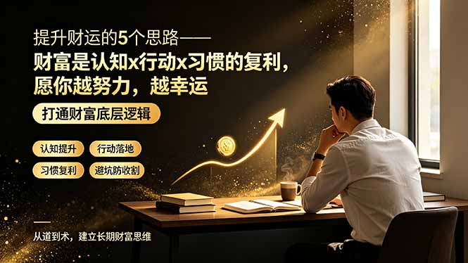 (19233期)付费文章:提升财运的5个思路——财富是认知x行动x习惯的复利,愿你越努力,越幸运汇创网-网创项目_汇创网_中创网_福缘网_冒泡网_网创项目平台汇创网