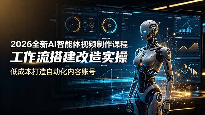 （19127期）2026全新AI Codex智能体视频制作课程，工作流搭建改造实操，低成本打造自动化内容账号汇创网-网创项目_汇创网_中创网_福缘网_冒泡网_网创项目平台汇创网