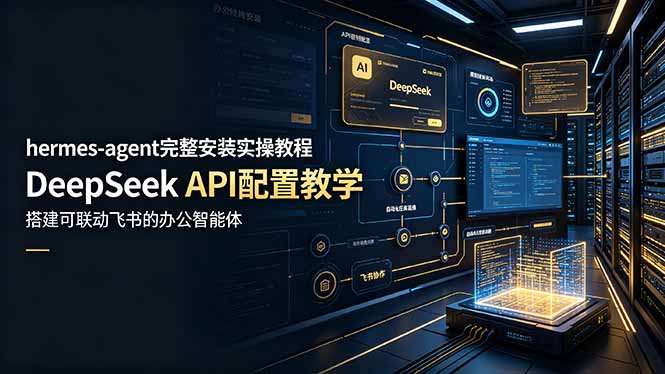 （19128期）hermes-agent完整安装实操教程，DeepSeek API配置教学，搭建可联动飞书的办公智能体汇创网-网创项目_汇创网_中创网_福缘网_冒泡网_网创项目平台汇创网