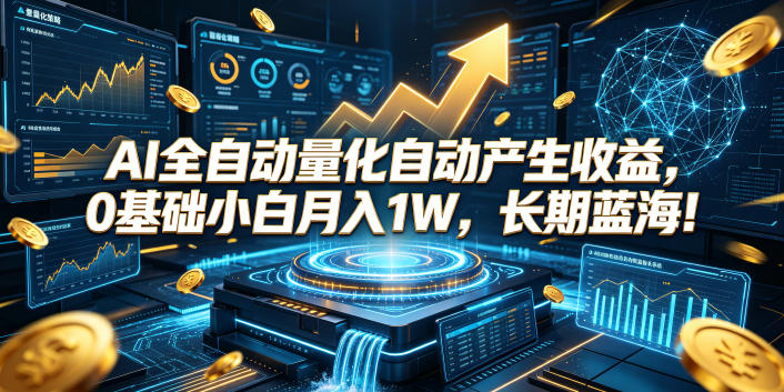 AI全自动量化自动产生收益，0基础小白月入1W，长期蓝海！【揭秘】汇创网-网创项目_汇创网_中创网_福缘网_冒泡网_网创项目平台汇创网