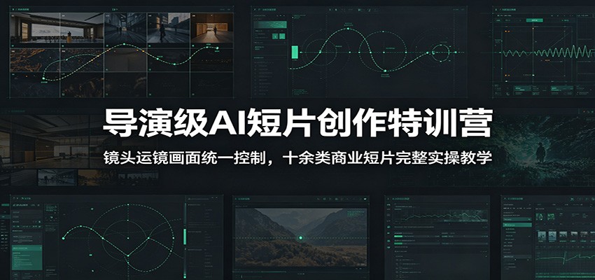 导演级AI短片创作特训营：镜头运镜画面统一控制，十余类商业短片完整实操教学（更新）汇创网-网创项目_汇创网_中创网_福缘网_冒泡网_网创项目平台汇创网