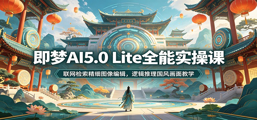 即梦AI5.0 Lite全能实操课:联网检索精细图像编辑,逻辑推理国风画面教学汇创网-网创项目_汇创网_中创网_福缘网_冒泡网_网创项目平台汇创网
