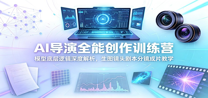 AI导演全能创作训练营：模型底层逻辑深度解析，生图镜头剧本分镜成片教学汇创网-网创项目_汇创网_中创网_福缘网_冒泡网_网创项目平台汇创网