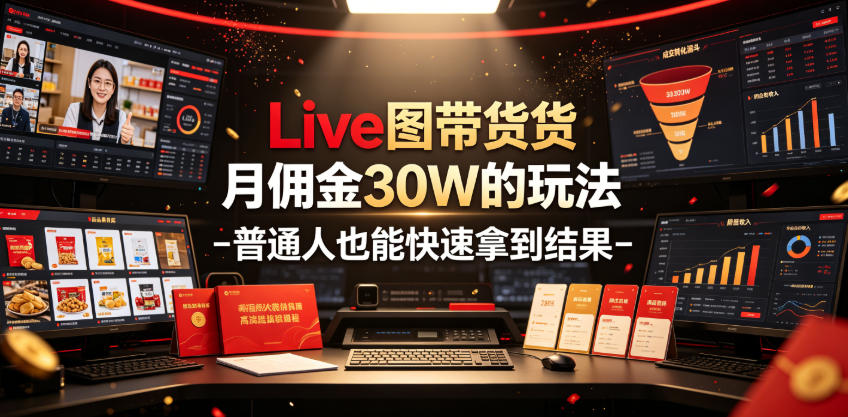 Live图带货月佣金30W的玩法-普通人也能快速拿到结果汇创网-网创项目_汇创网_中创网_福缘网_冒泡网_网创项目平台汇创网