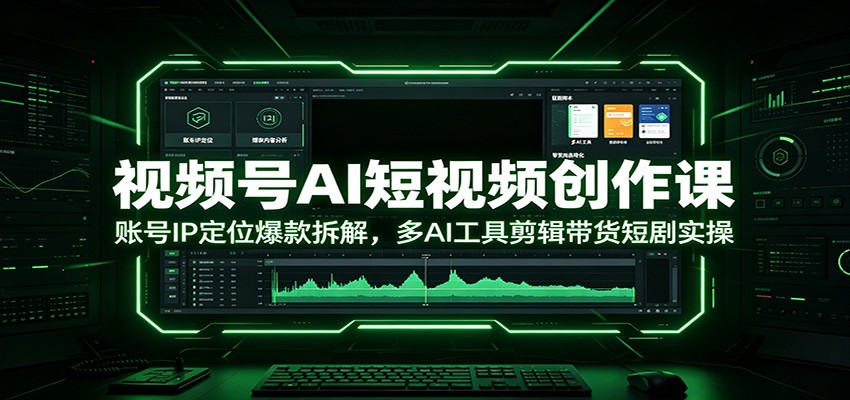 视频号AI短视频创作课：账号IP定位爆款拆解，多AI工具剪辑带货短剧实操汇创网-网创项目_汇创网_中创网_福缘网_冒泡网_网创项目平台汇创网